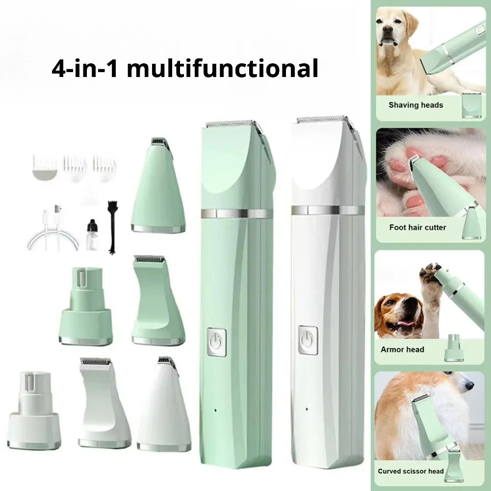 4 in 1 pet grooming clipper kit dog cat hair trimmer full set accessories product main image