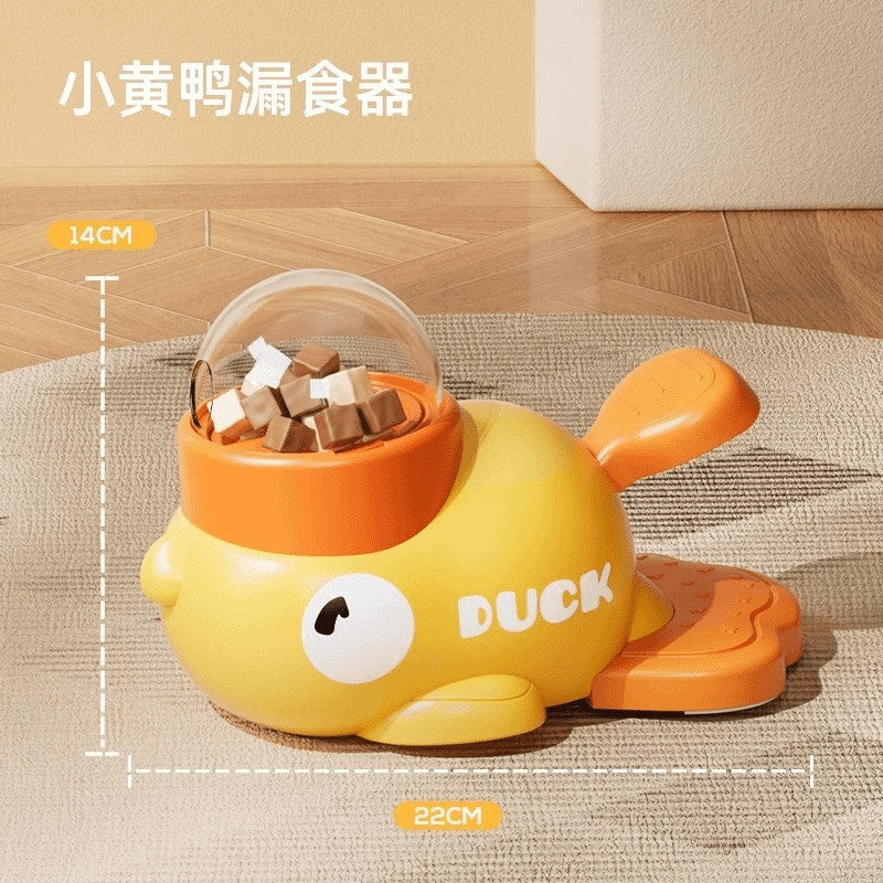 Yellow Duck Treat Dispenser for Cat & Dog | Alat Pemberi Makanan Itik Kuning Kucing & Anjing | 小黄鸭投食漏食器 猫狗通用自嗨玩具